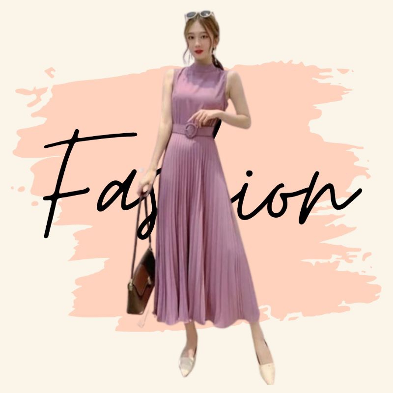 COD | FREE GIFT | KENSHOP - Maxi Dress Gaun Wanita Tanpa Lengan Korean Casual Style