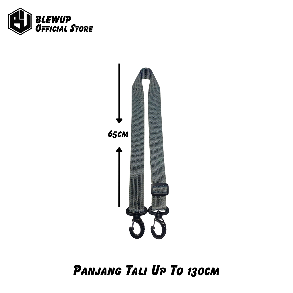 Tali Webbing 2,5cm Abu Tas Selempang Pria dan Wanita Garin, Giant, dan Pouch Strip