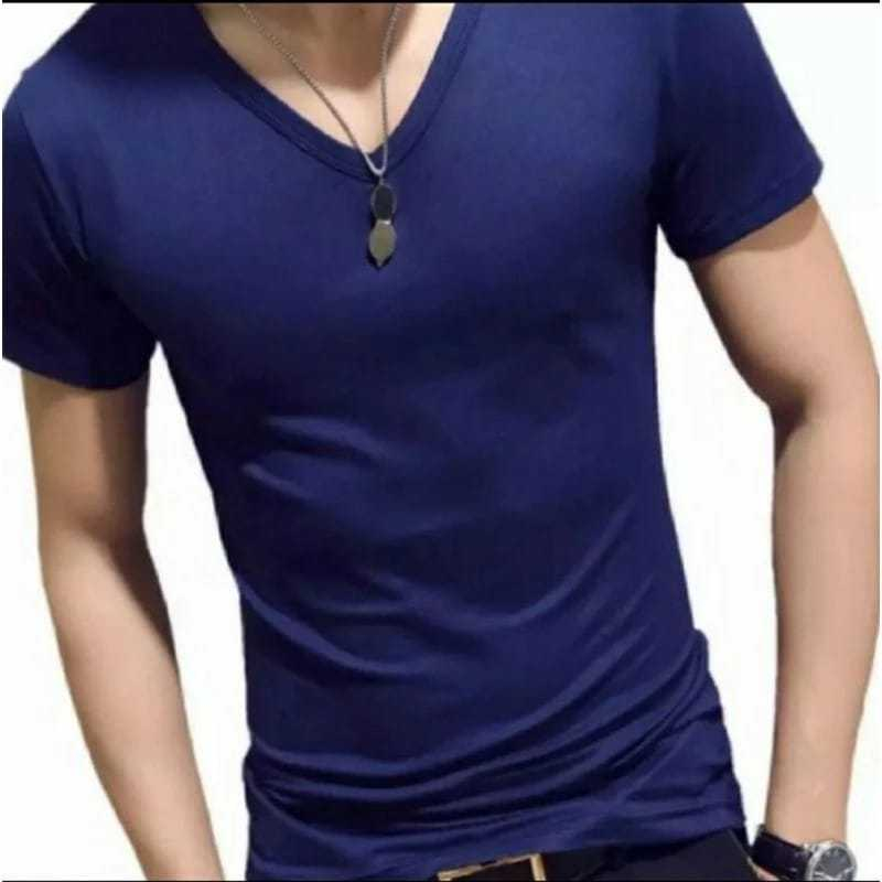 KAOS POLOS V NECK PRIA/KAOS OBLONG V NECK PRIA/KAOS DALAMAN V NECK PRIA