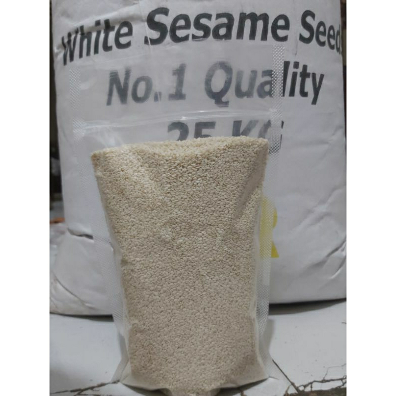 

wijen putih/white sesame repack 1kg kualitas No. 1 BR Termurah!!