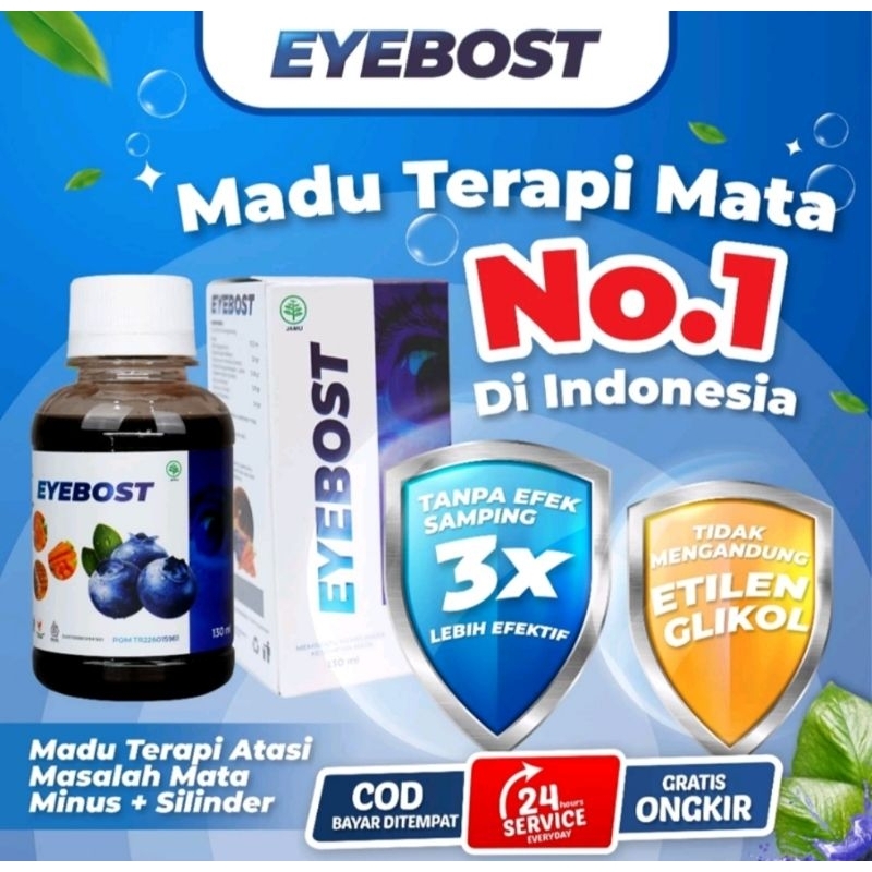EYEBOST Madu Herbal Vitamin Mata Mengobati Masalah Mata Pterygium Glaukoma Mata Minus Buram Katarak 