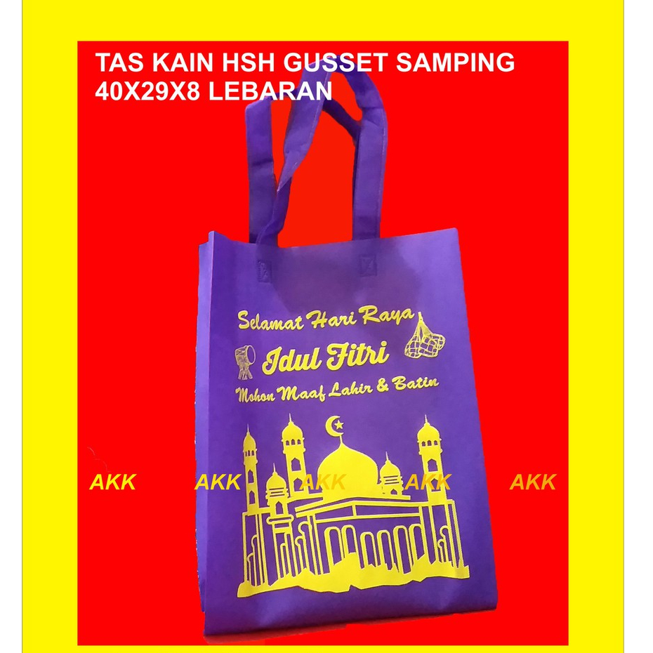 

Tas Kain Spundbond / Goodie Bag Hsh Gusset Samping 40x29x8 (12 Pcs)