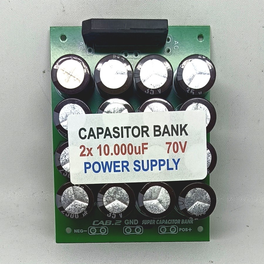 Kapasitor bank elco Regulator power ampli suplay supply 10000uf 70v