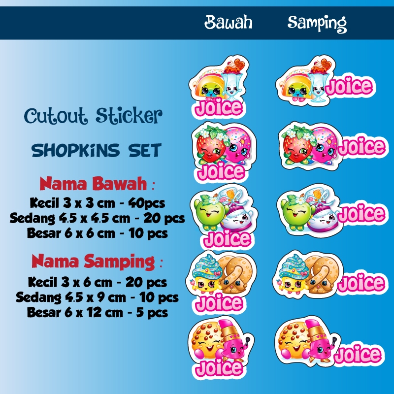 

sticker nama cutout shopkins