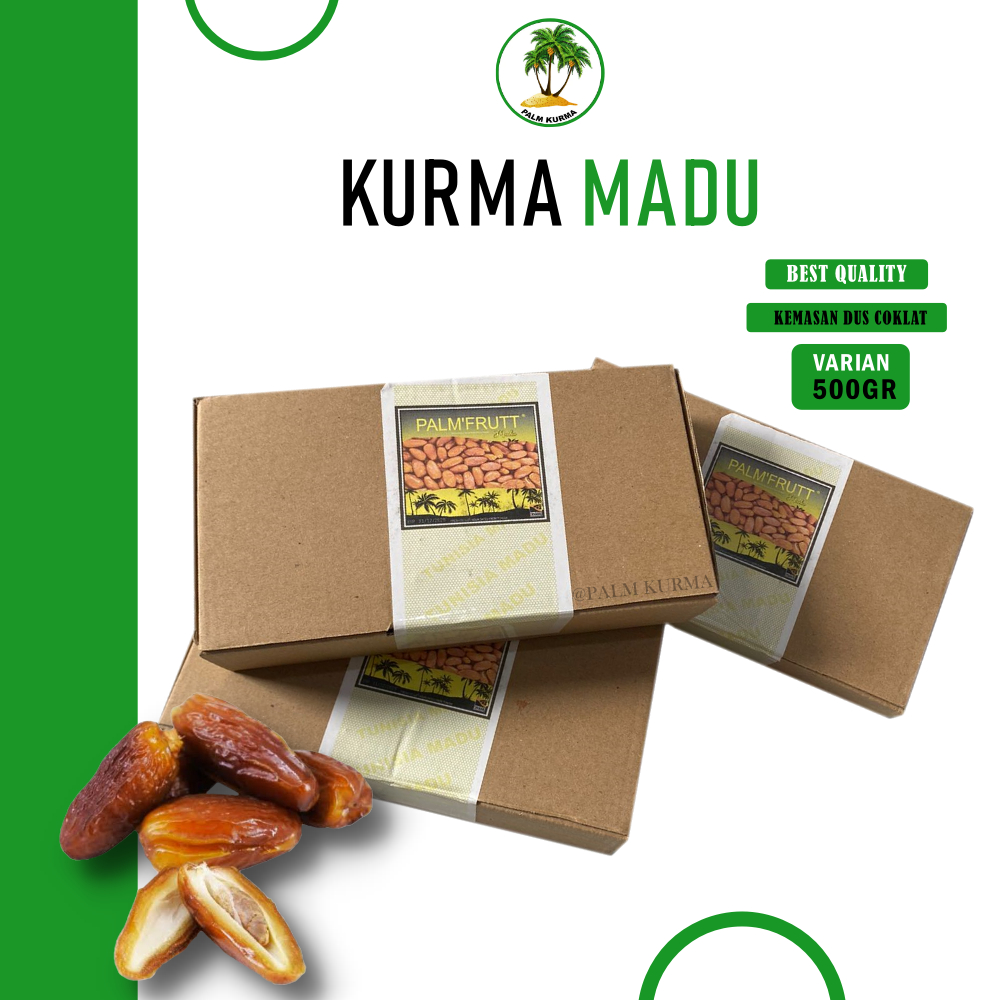 

Kurma tunisia madu 500gr/Kurma madu legit/Kurma madu tanpa tangkai[KEMASAN DUS COKLAT]