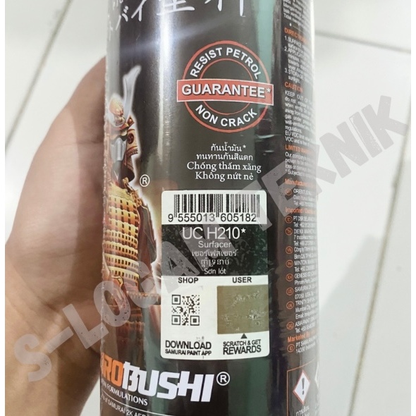 Epoxy UCH210 Surfacer SAMURAI Paint Cat Semprot Pylox Aerosol UCH 210