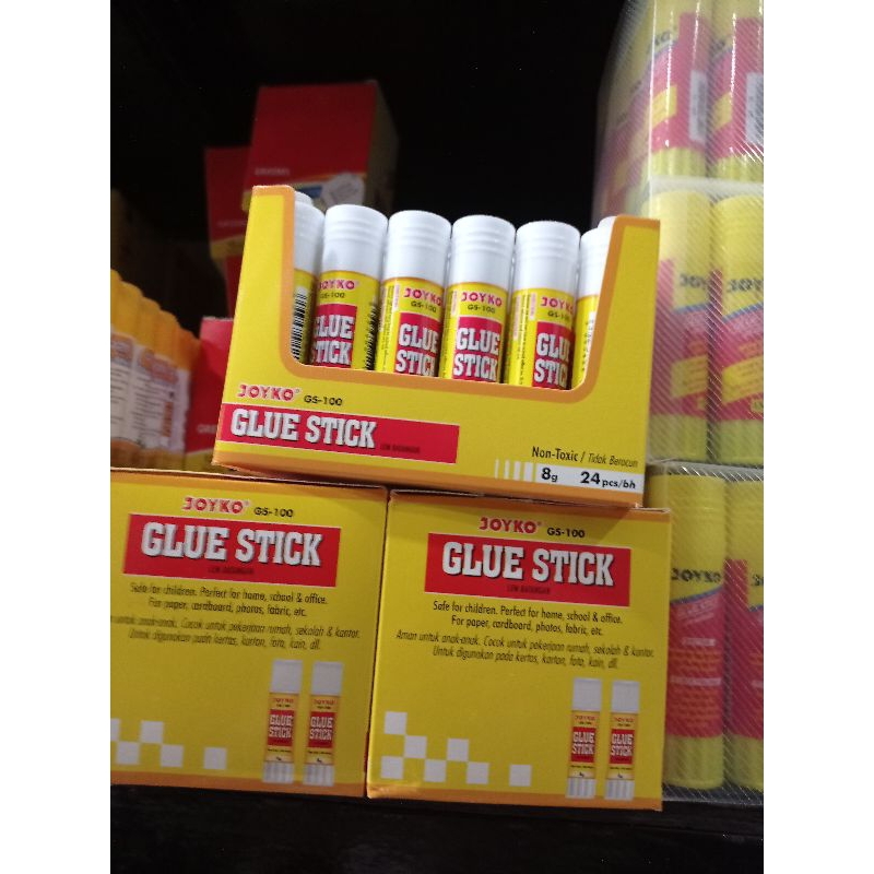 

lem stick joyko/glue stick joyko ukuran 8gr/15gr/25gr NON-TOXIC min pembelian 4pcs (harga udh termasuk 4pcs)