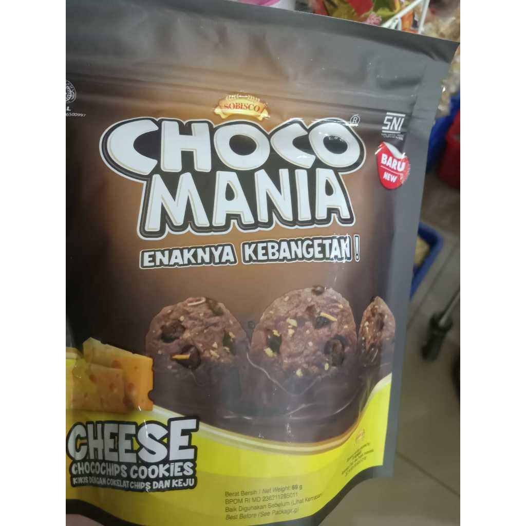 

SOBISCO CHOCO MANIA 60 G CHEESE CHOCOCHIPS COOKIES KUKIS DENGAN COKLAT CHIP DAN KEJU