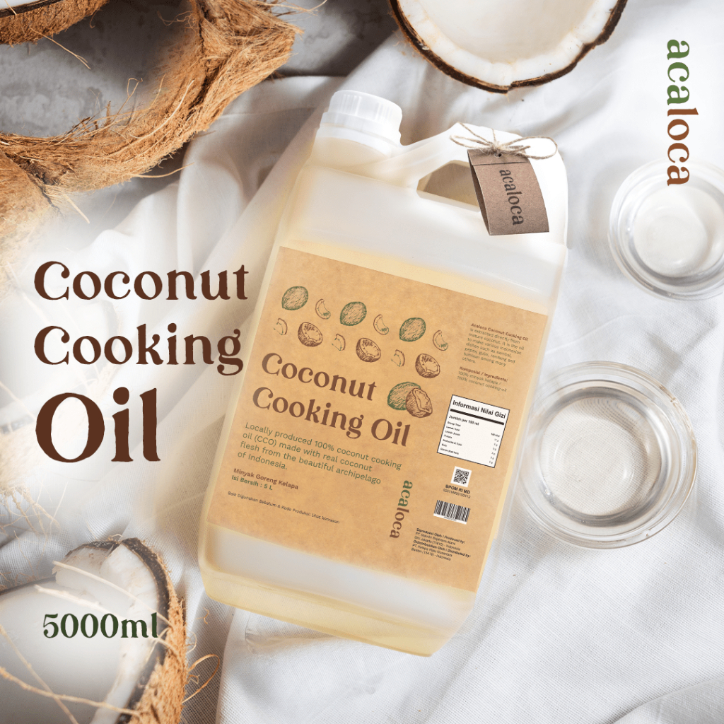 

READY! Acaloca Coconut Cooking Oil CCO 5L - Minyak Goreng Kelapa Kemasan Jerigen 5L [SAMEDAY]