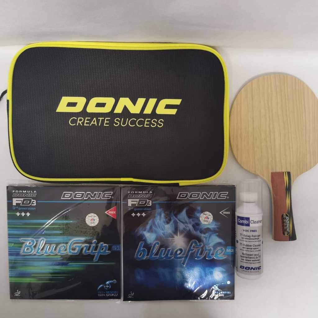 Bat Pingpong Donic Titanium plus Karet Donic Set