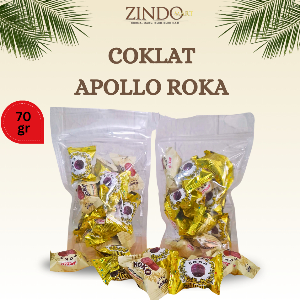 

APOLLO ROKA WAFER BALL POUCH 70GR / COKELAT BOLA ROKA