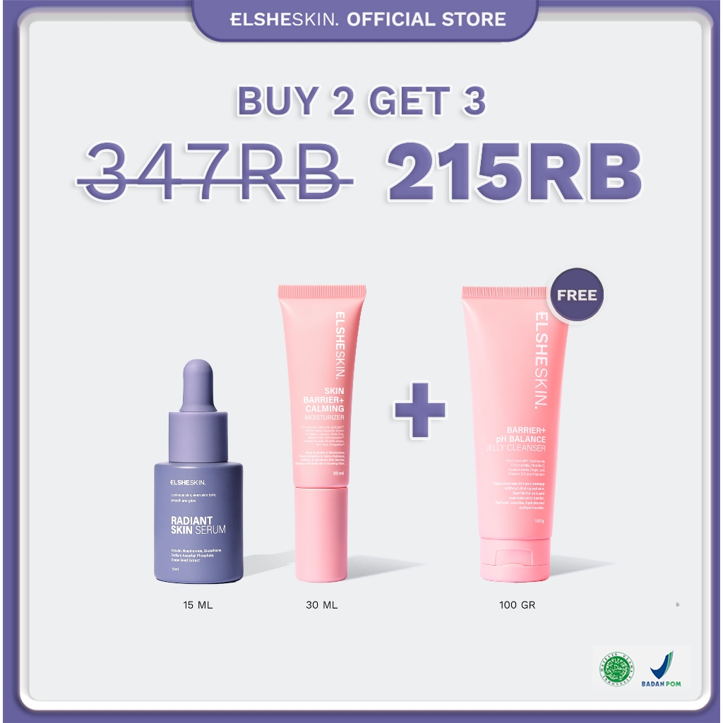 [BUY 2 GET 3] Elsheskin 2 Pcs 15ML Skincare - Moisturizer dan Serum Brightening, Anti-Aging, Anti-Acne, Antioksidan untuk Mencerahkan, Melembapkan, Mengatasi Kulit Kering Dehidrasi, Menyamarkan Flek Hitam, Mengatasi Jerawat