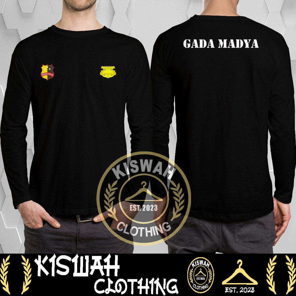 Kaos Tshirt Security Gada Madya Mabes Polri Lengan Panjang Baju Distro