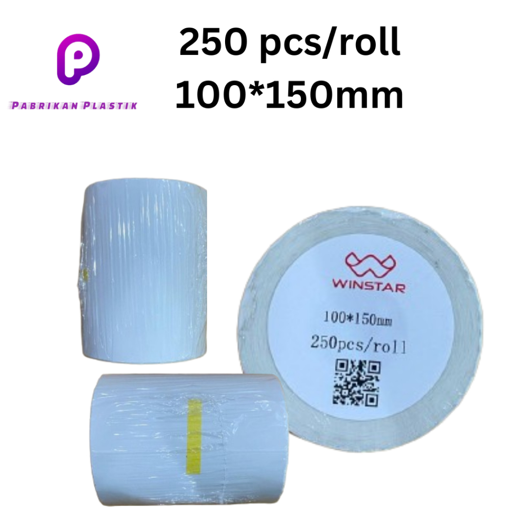 

Kertas Sticker Thermal Label Barcode 250 pcs 100x150 / 10x15 cm Harga Eceran