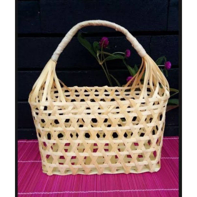 KERANJANG JINJING ANYAMAN BAMBU/KERANJANG HAMPERS/TAS ANYAMAN/KERANJANG/HAMPERS/