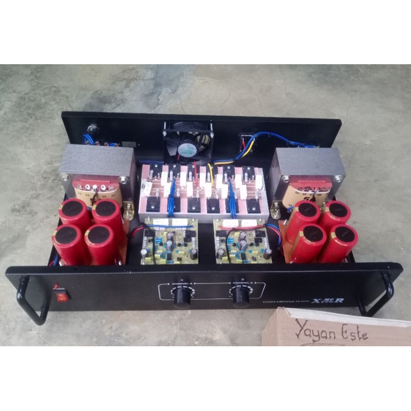 power amplifier rakitan 5 amper dobel TANPA TRAFO (free packing kayu)