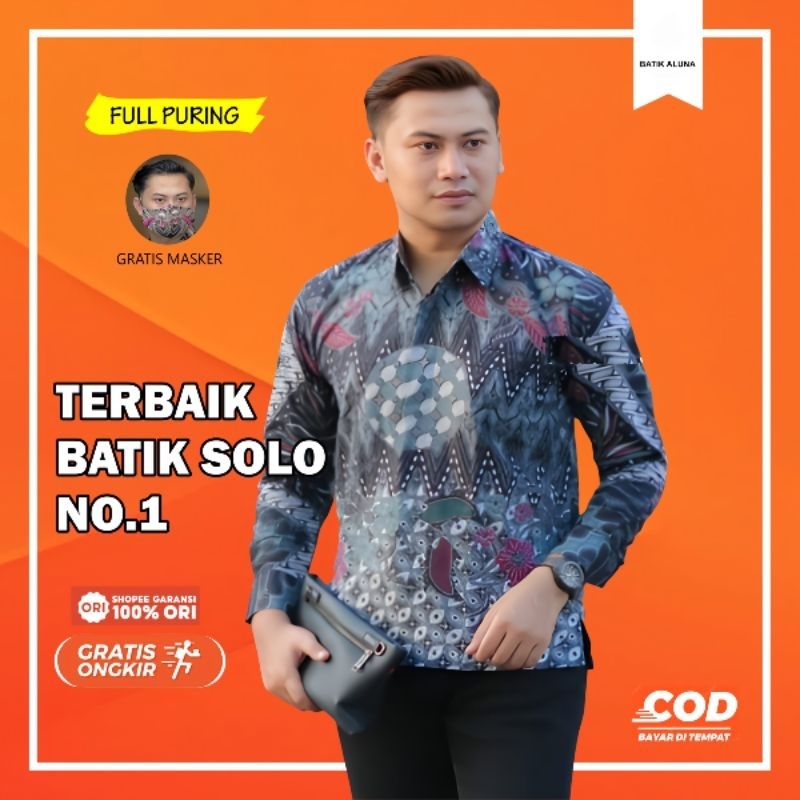 Batik Aluna Atasan Kemeja Lengan Panjang PG 103