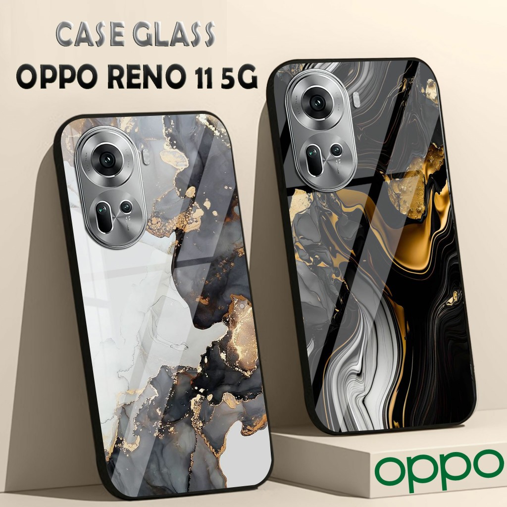 Case Kaca Oppo reno 11 5g - Kesing hp Oppo reno 11 5g - Case Cantik Oppo reno 11 5g - Case Kekinian 