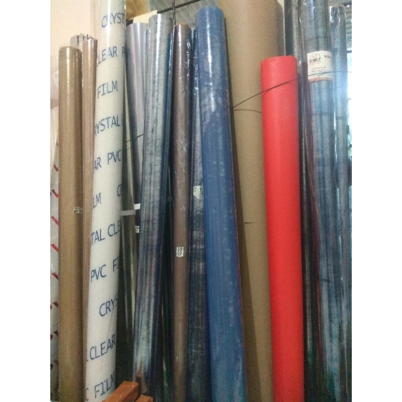 

mika lentur roll tebal 0,13mm 0,15mm 0,20mm lebar 137cm plastik PVC Soft lemes clear bening transparant