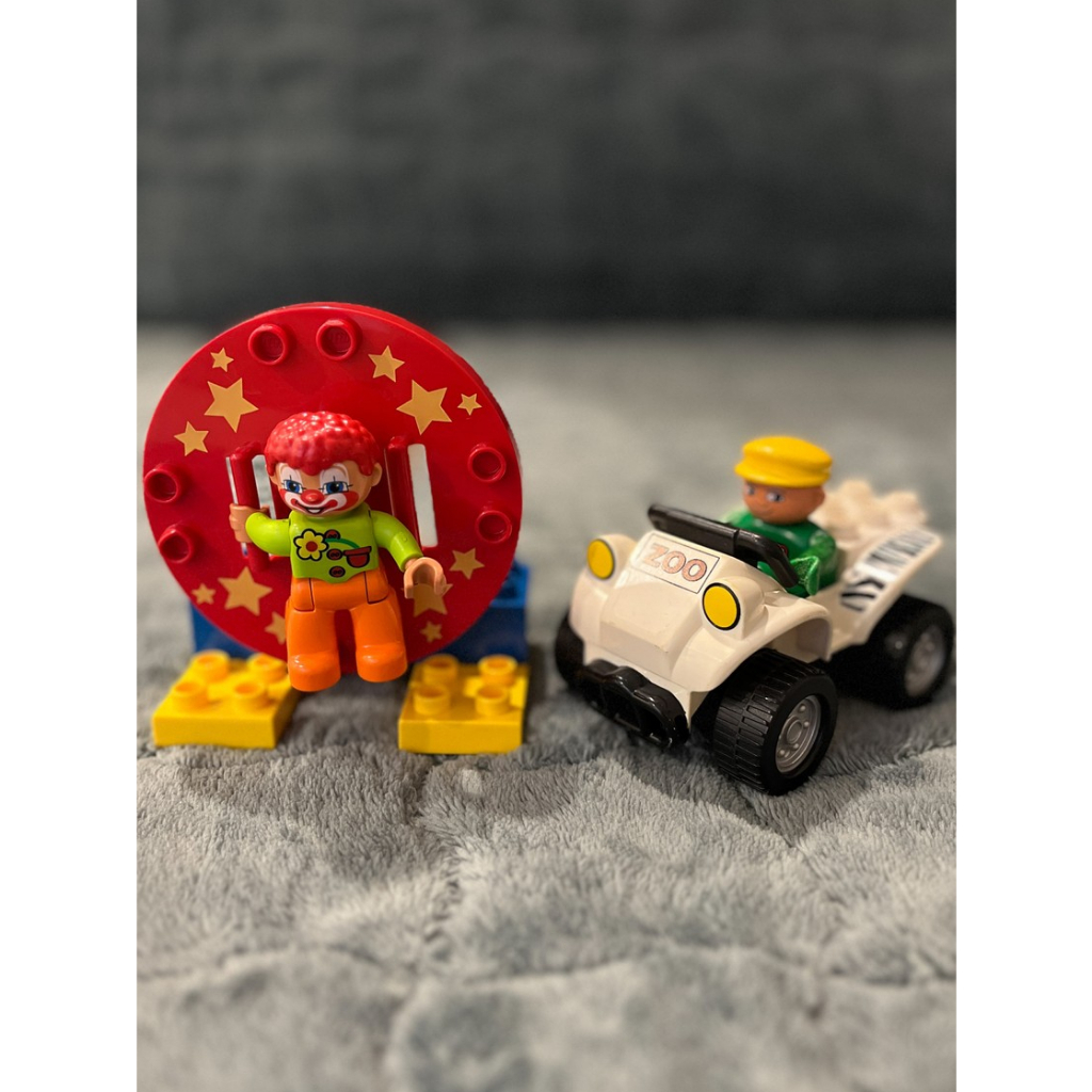 Preloved Lego Duplo - Circus - Spinning Clown & Zoo Jeep