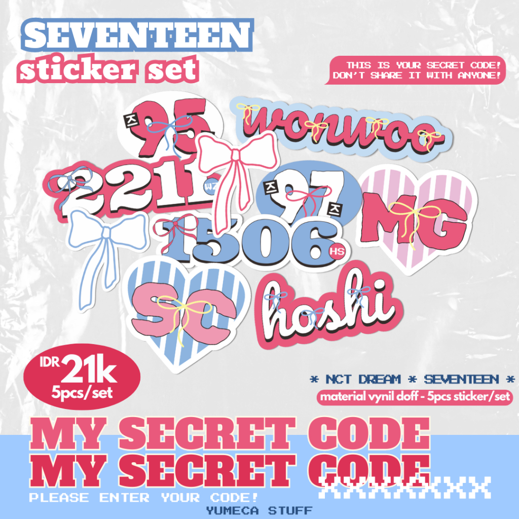 

(min. co 15k) SVT17 SECRET CODE STICKER SET