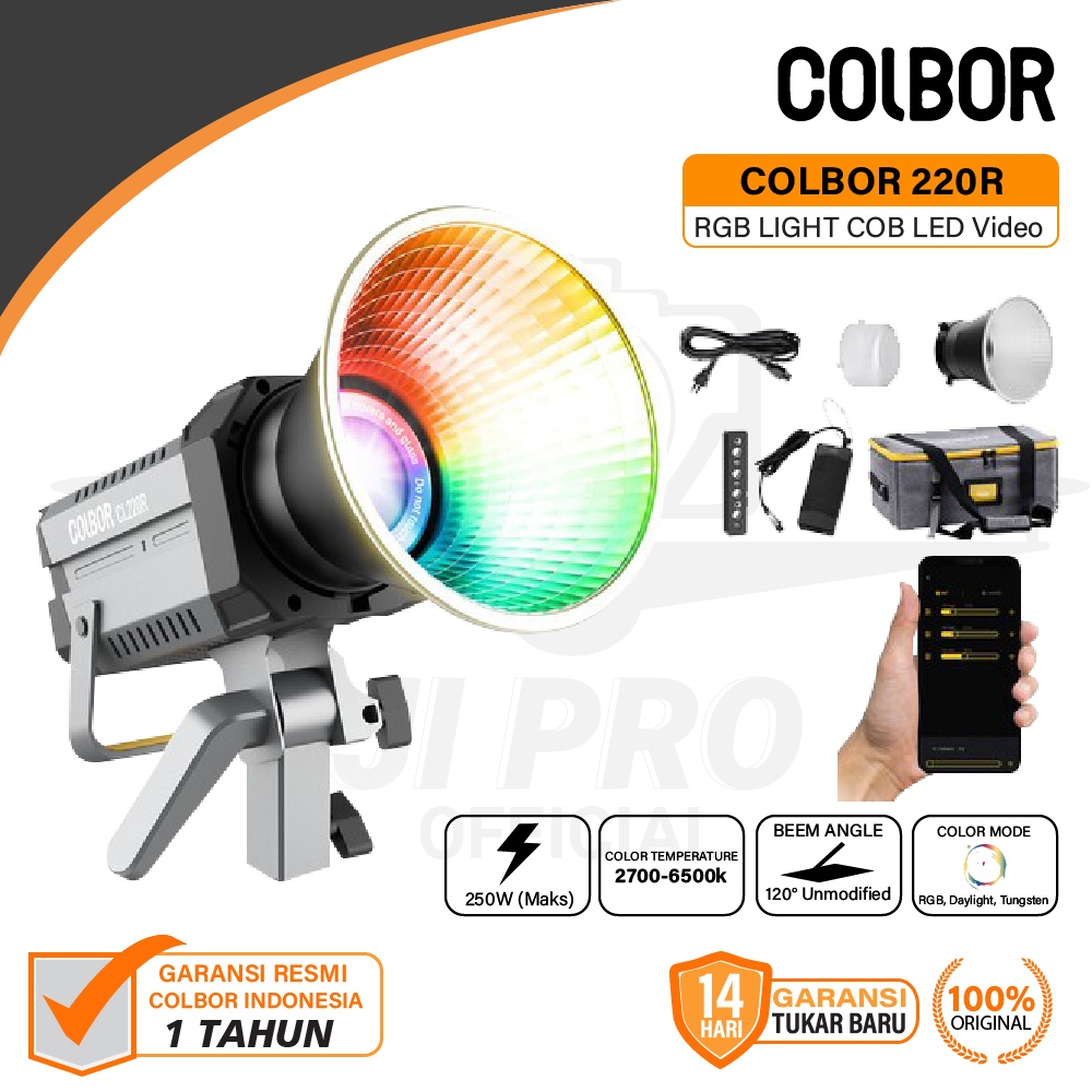 COLBOR CL220R RGB COB LED Lampu Video Light CL 220R - CL220 R Resmi