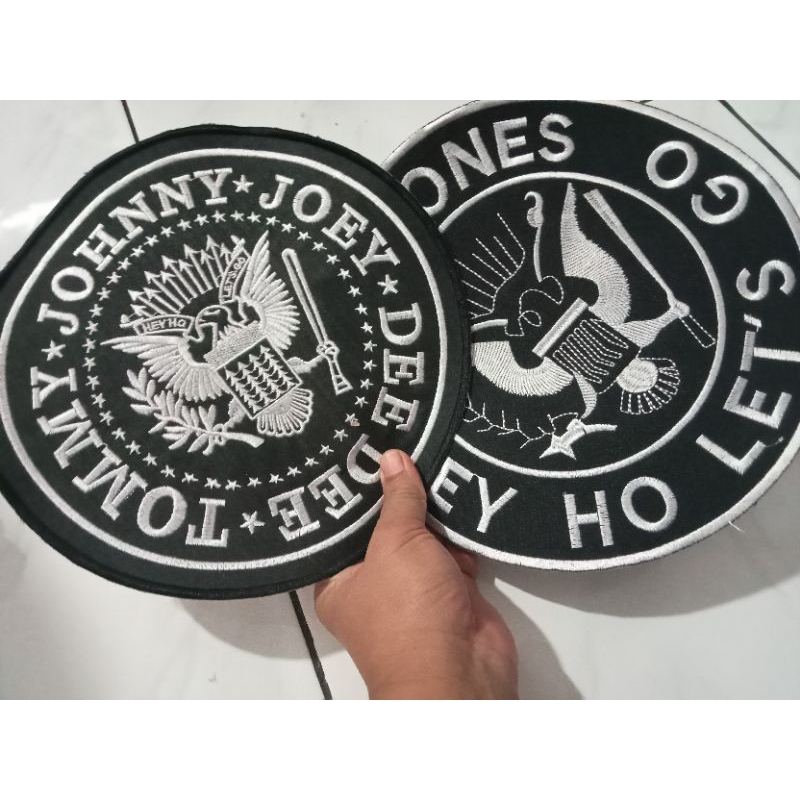 Ramones Backpatch Emblem Besar Tempelan Punggung Jaket Keren Murah