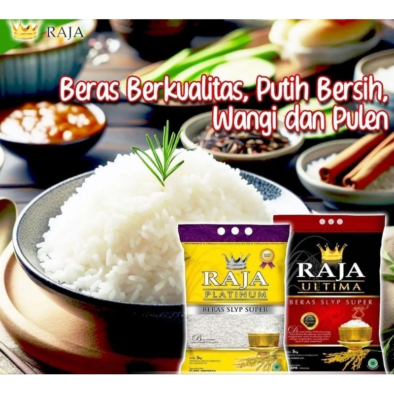 

Beras Raja Platinum 5 kg Beras SLYP Super Terlaris & Lezat