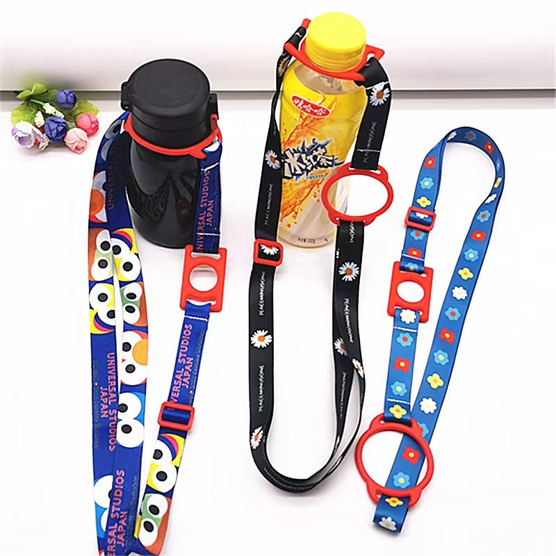 BT0321 Tali Botol Minum Anak Gantungan Selempang Strap Botol Universal Motif Lucu