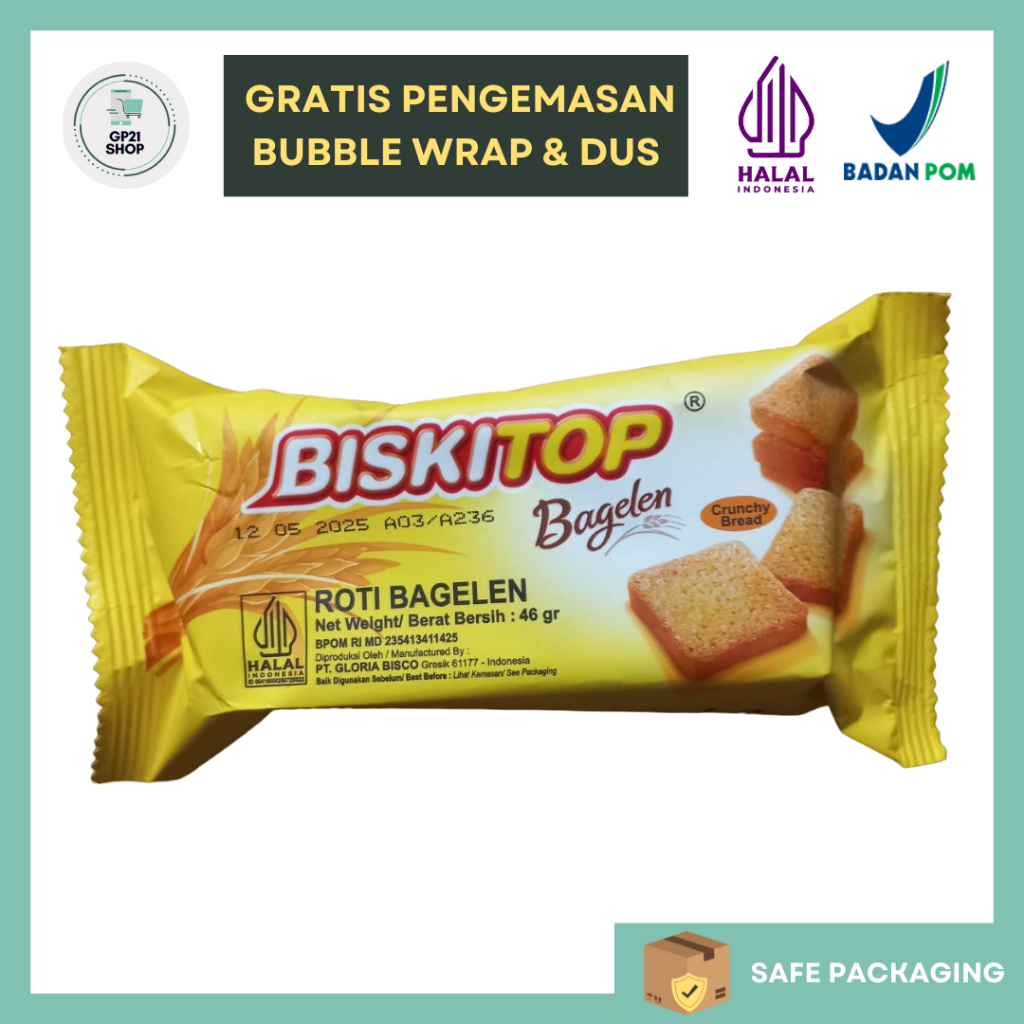 

Biskitop Bagelen 46gr - Biskuit Roti Snack Cemilan Murah Enak