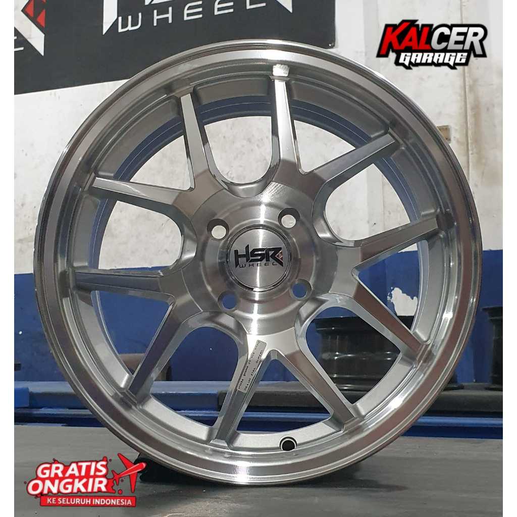 VELG HSR RING R15 HYURA UNTUK AYLA BRIO AGYA SIGRA SIRION DLL R15 HYURA BOROKO 02 HSR R15X65 H4x100 