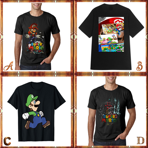 Kaos Vintage Super Mario Tshirt 100% Cotton