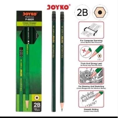 

JOYKO Pensil 2B P-88ER 1BOX 12PCS