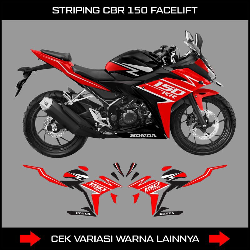 Stiker Decal Cbr 150 r k45g / k45n / Sticker Striping Honda Cbr150r Facelift