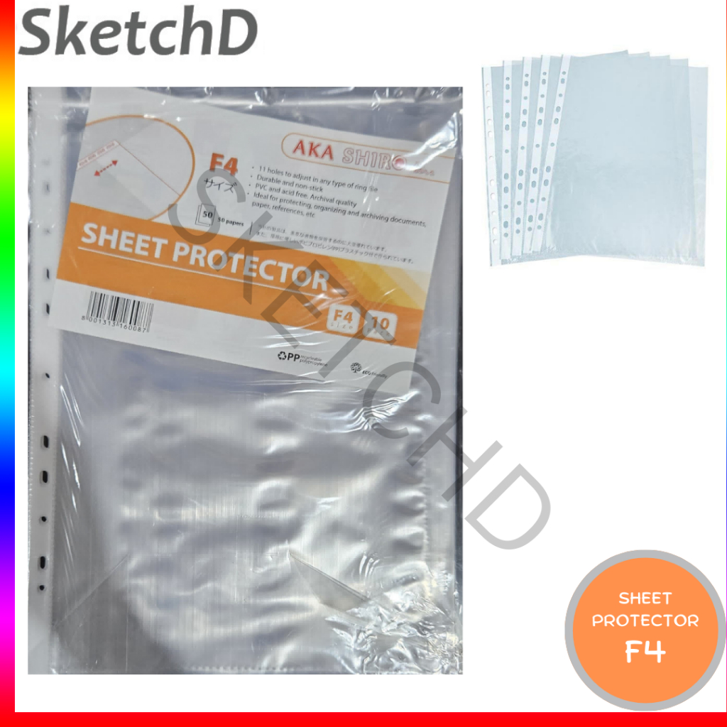 

Plastik Pelindung kertas F4 Akashiro Sheet Protector isi 10 lbr