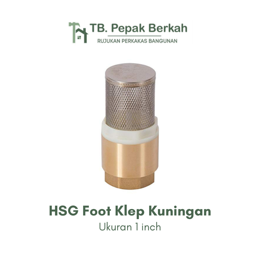 Foot Klep / Tosen Klep KUNINGAN 1" Inch / Saringan Pipa Pompa Air