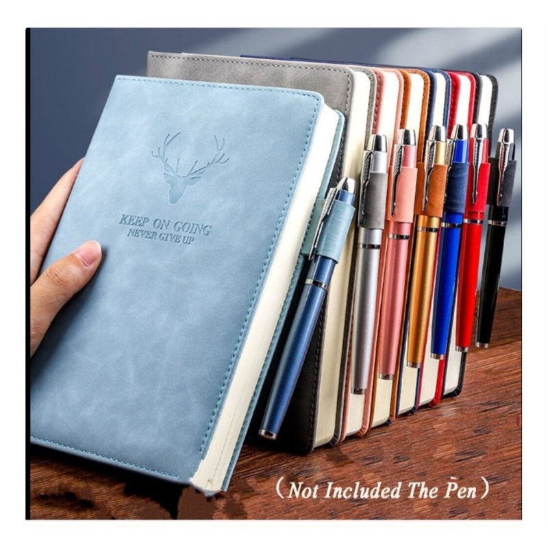 

Buku Catatan Harian Notebook Diary Cover Kulit 180 Lembar A5