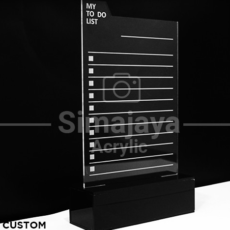 

to do list acrylic planner / agenda akrilik