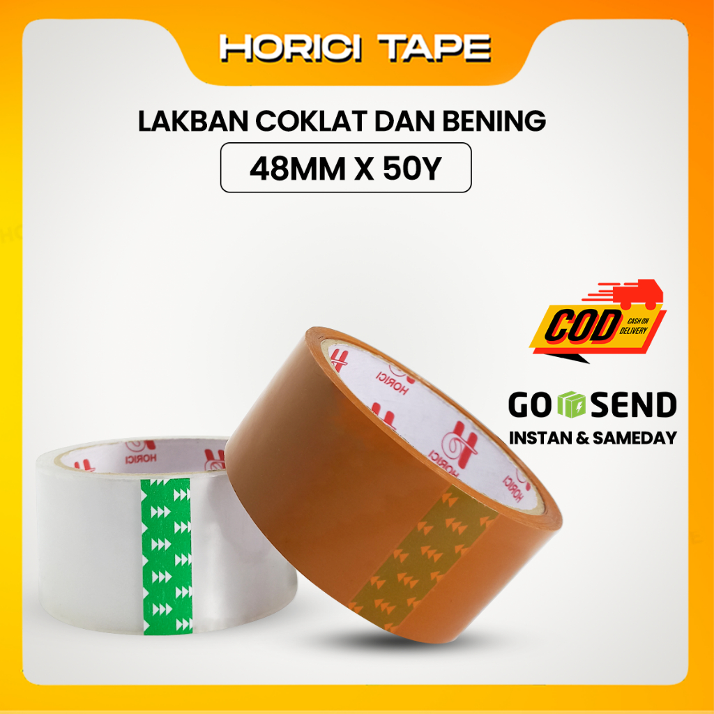 

HORICI Lakban Bening Clear & Coklat 48MM x 50Y 45Mic