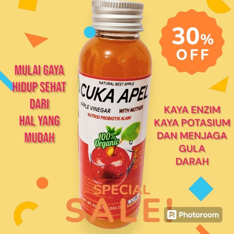 

CUKA APEL MURNI ORGANIK APPLE CIDER VINEGAR WITH MOTHER