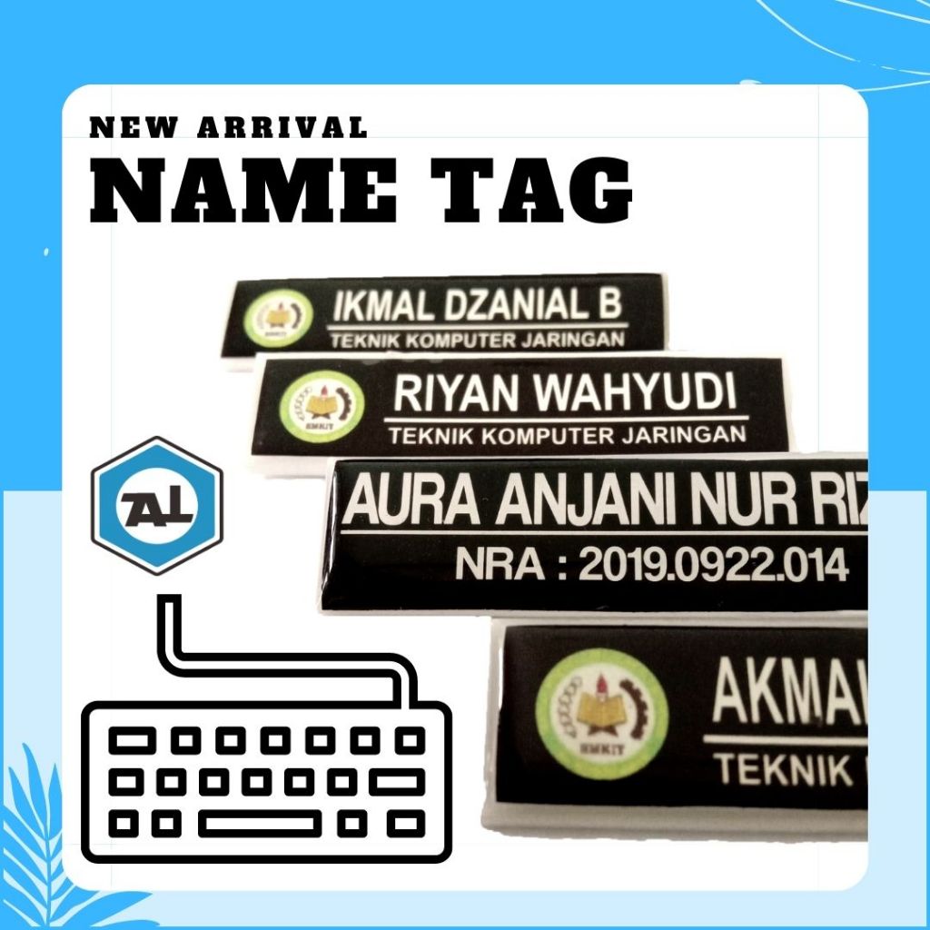 Name tag Name tag akrilik Name tag Coach Name tag pns Name tag kuningan Name tag peniti Name tag mag