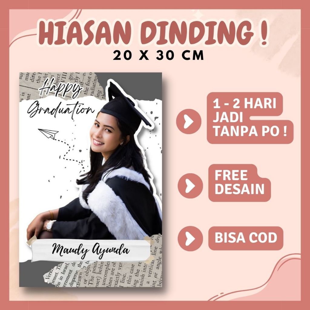 

Foto Wall Decor 30x40 TEBAL Kado Hadiah Wisuda Sempro Wedding Pernikahan Ulang Tahun HBD KADO Hiasan Dinding Custom + Frame