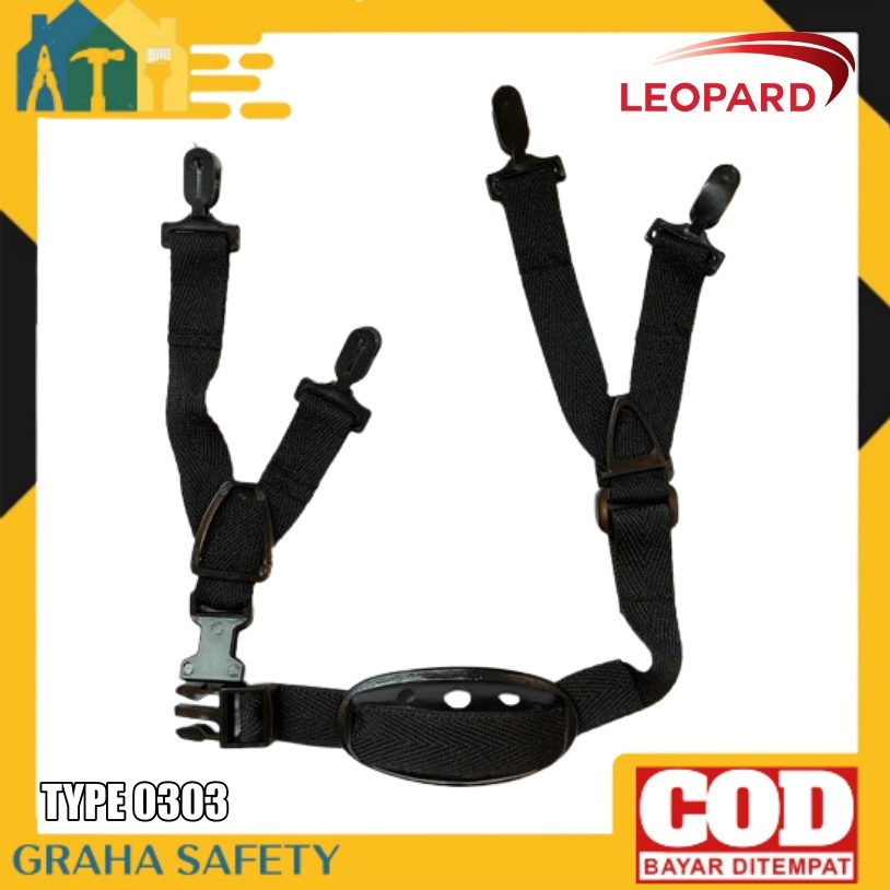 Tali dagu 4 Titik Model Y - Tali dagu Leopard 0303 Polyester - Tali Dagu Safety