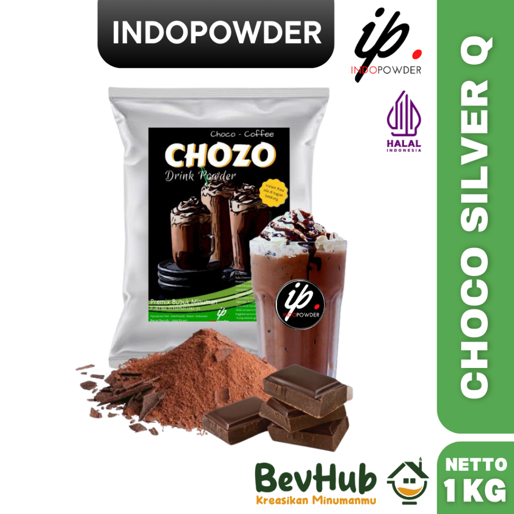 

Bubuk Minuman Indopowder Rasa Coklat Silver Q | Bevhub Bubuk Minuman Rasa Choco Silver Q 1Kg / Bubuk Minuman Coklat / Chocolate Powder Drink / Instant Powder Drink / Bubuk Coklat 1Kg