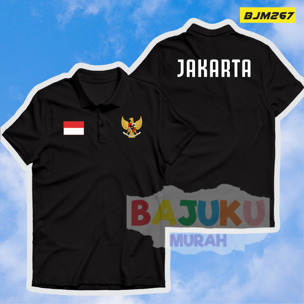 BJM267 KAOS KERAH POLO SHIRT SHIRT JAKARTA GARUDA INDONESIA