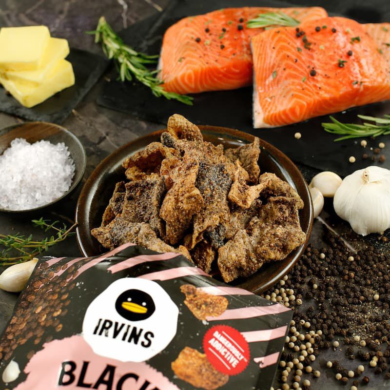 

Irvins Black Paper Salmon Skin