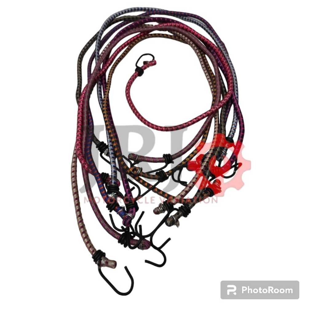 tali bagasi pengikat barang elastis/ tali ikat barang 100 cm/ tali karet pengikat barang