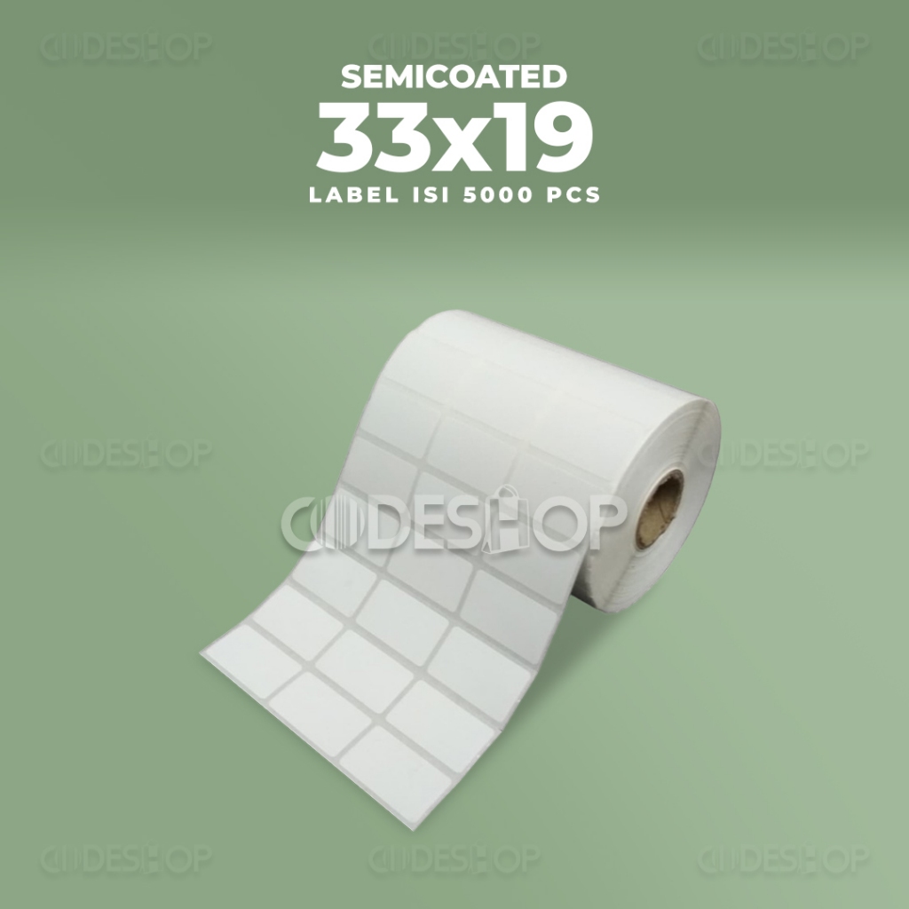 

Label Stiker Semicoated 33x19mm 33x19 3 Line isi 5000 33 x 19 mm