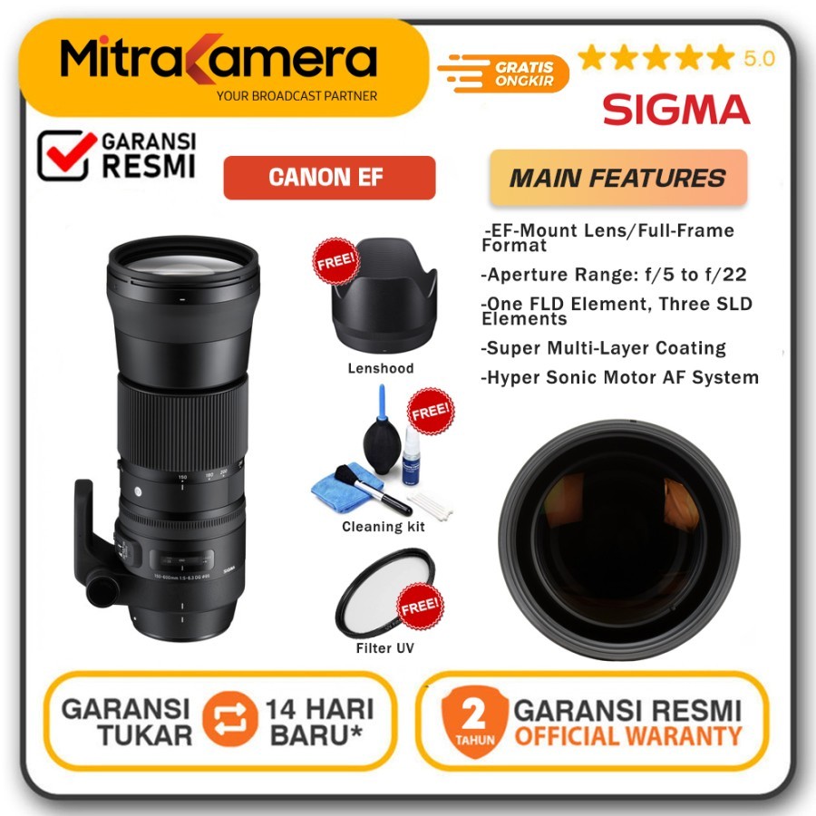 Lensa Sigma 150-600mm F5-6.3 DG OS HSM C