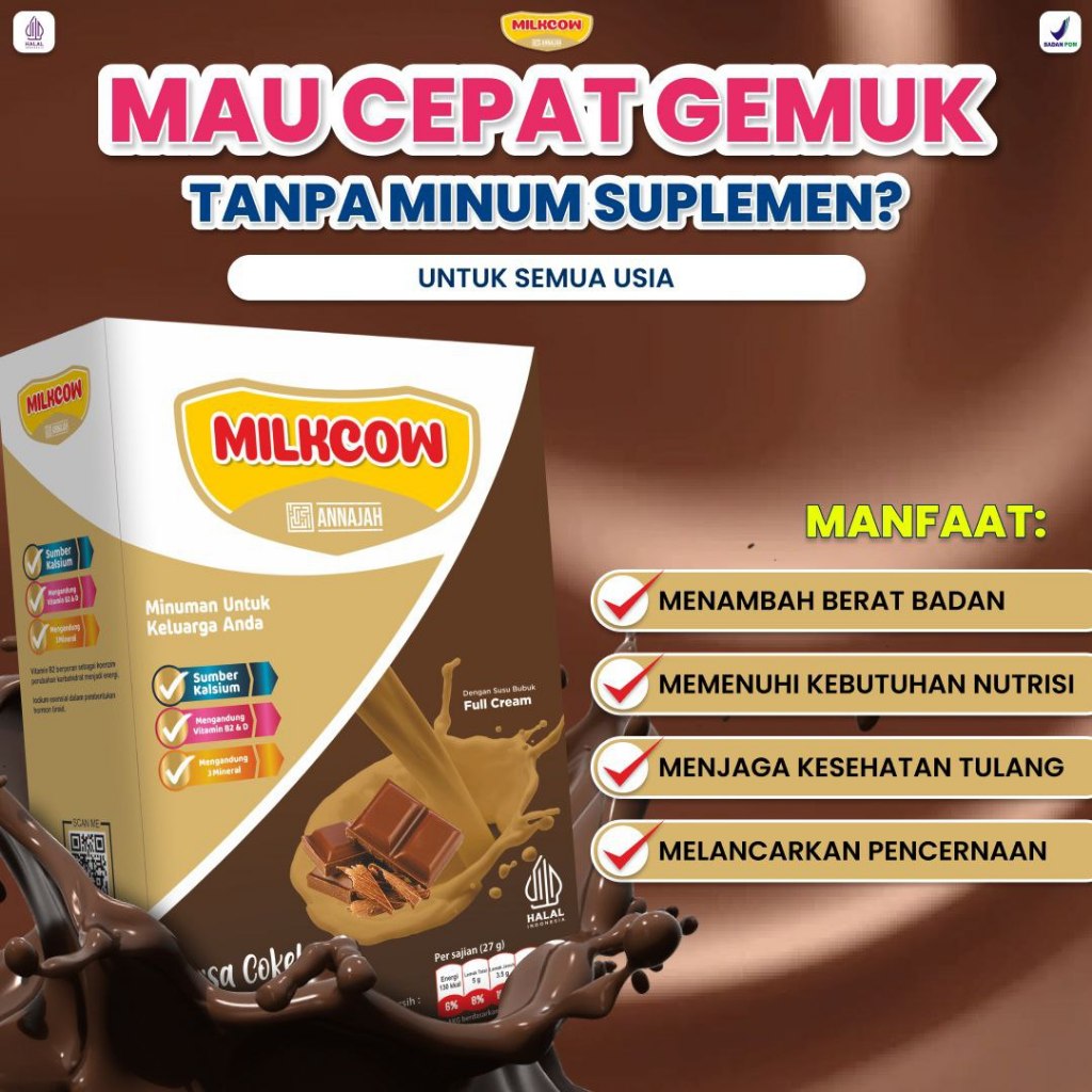 

TERLARIS Milkcow Susu Penambah Berat Badan, Penggemuk Badan Ideal Untuk Anak 500g